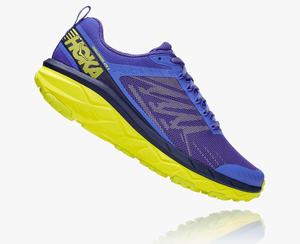 Hoka One One Men's Challenger ATR 5 Wide Trail Shoes Blue/Yellow Sale [MGLXH-3561]